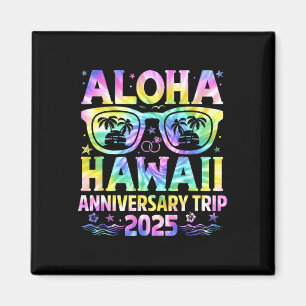 Imán Viaje de aniversario de Aloha Hawaii 2025 Pareja a
