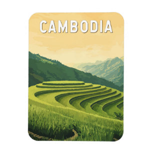 Imán Viaje de arte de Ilustracion en Camboya