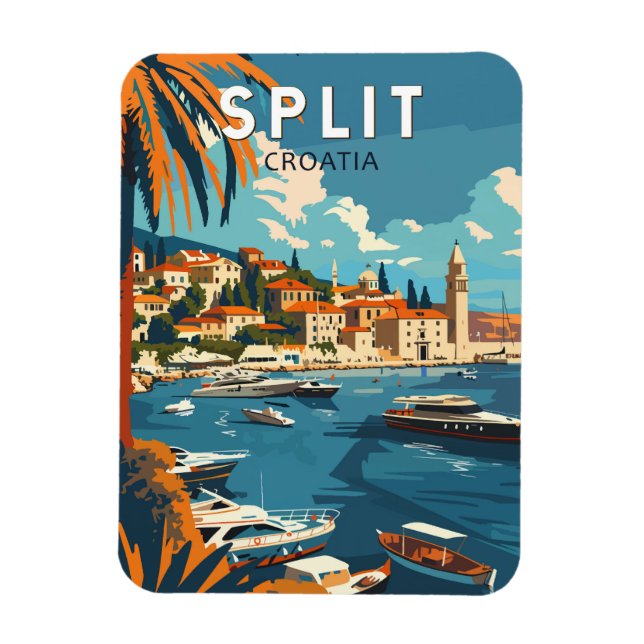 Imán Viaje de arte de Split en Croacia (Vertical)