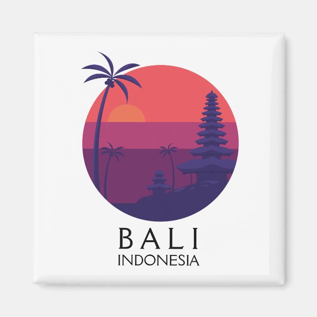 Imán Viaje de Bali Indonesia por el templo (Frente)