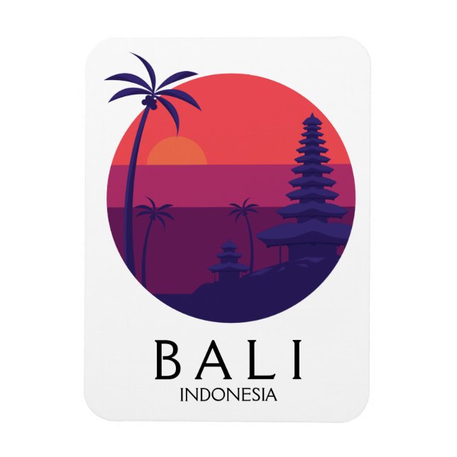 Imán Viaje de Bali Indonesia por el templo (Vertical)
