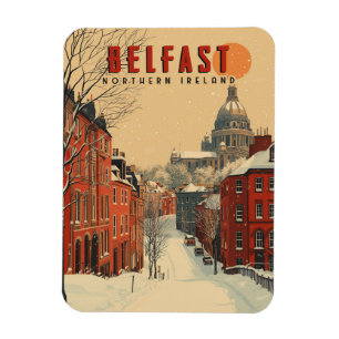 Imán Viaje de Belfast de invierno de época