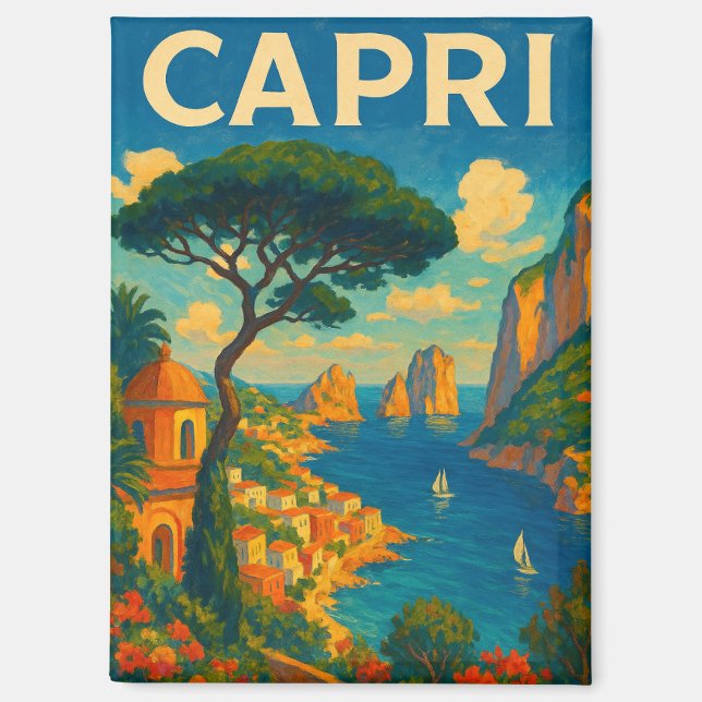 Imán Viaje de Capri Italia (Anverso)