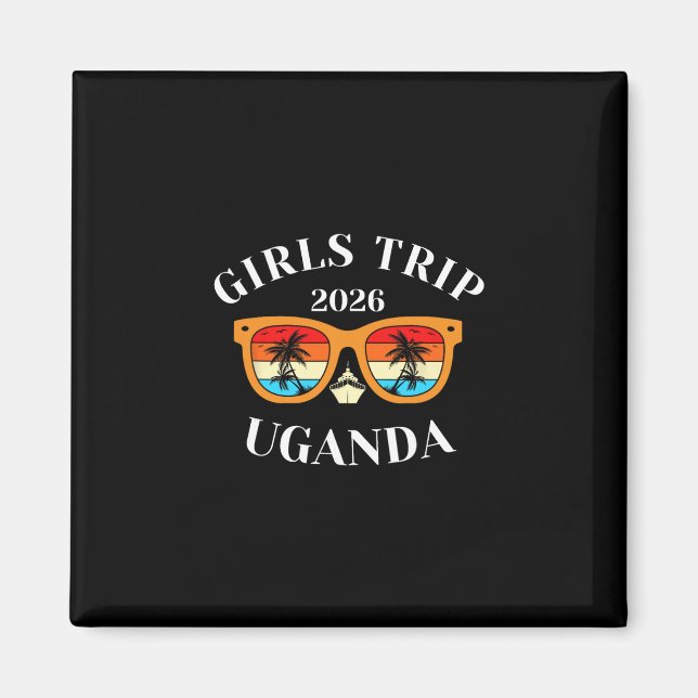 Imán Viaje de chicas 2026 Uganda Vacaciones de primaver (Frente)