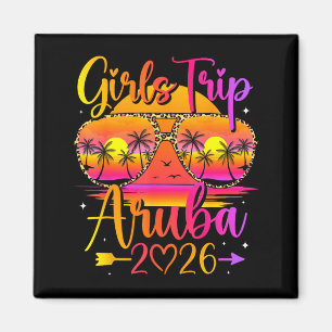 Imán Viaje de chicas aruba 2026 verano tropical a juego
