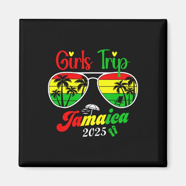 Imán Viaje de Chicas de Reunión Familiar de Jamaica 202 (Frente)