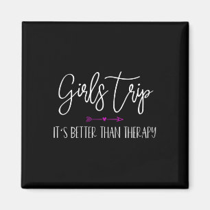 Imán Viaje de chicas es mejor que la terapia divertido