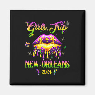 Imán Viaje de chicas Nueva Orleans 2024 Mardi Gras Mask
