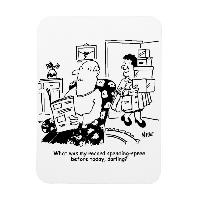 Imán Viaje de compras. Gasto de registro. Sobreviviendo (Vertical)