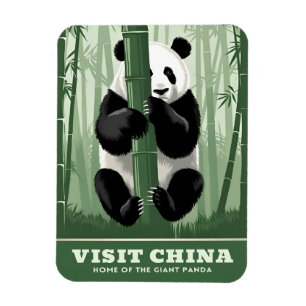 Imán Viaje de cosecha China Panda Wildlife Nature Retro