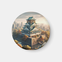 Imán Viaje de cosecha de paisajes de Japón del Castillo