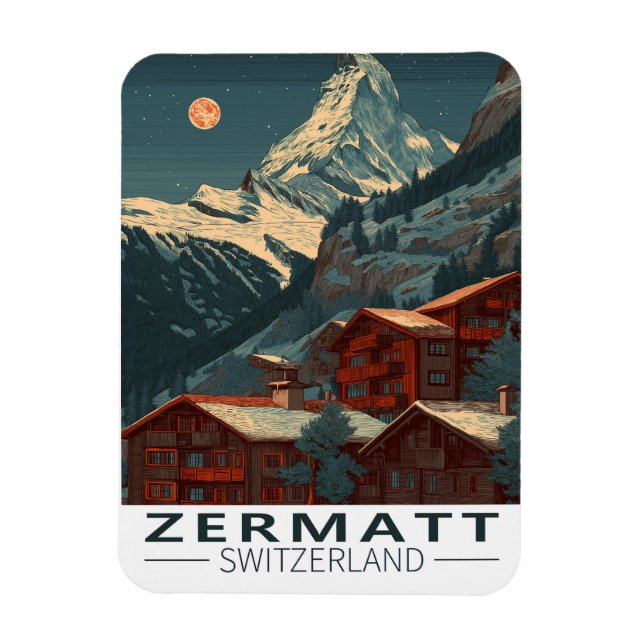 Imán Viaje de cosecha de zermatt Matterhorn (Vertical)