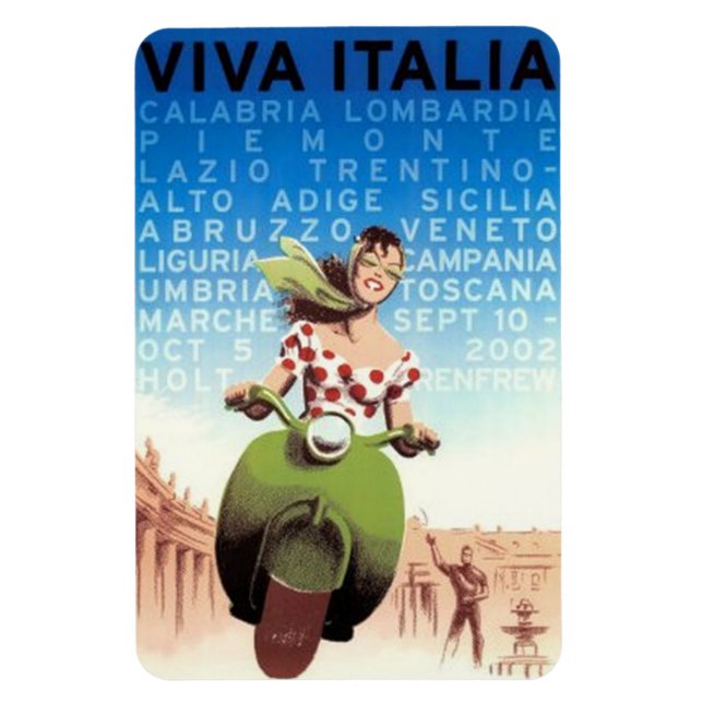 Imán Viaje de cosecha Italia - (Vertical)