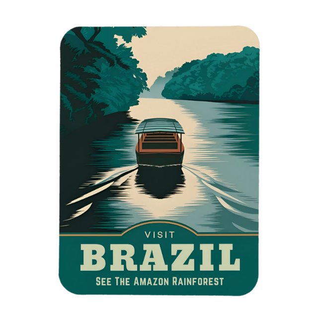 Imán Viaje de cosecha virgen Brasil Naturaleza tropical (Vertical)