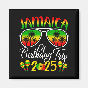 Imán Viaje de cumpleaños a Jamaica 2025 Divertida coinc