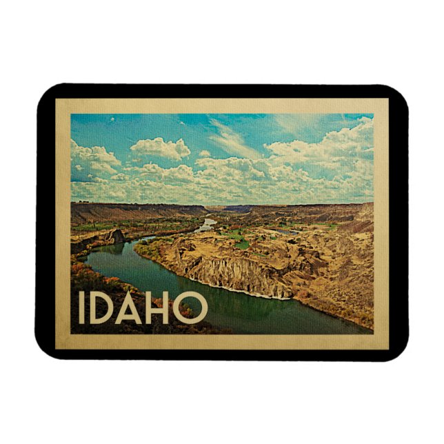 Imán Viaje de época del cañón del río Idaho (Horizontal)