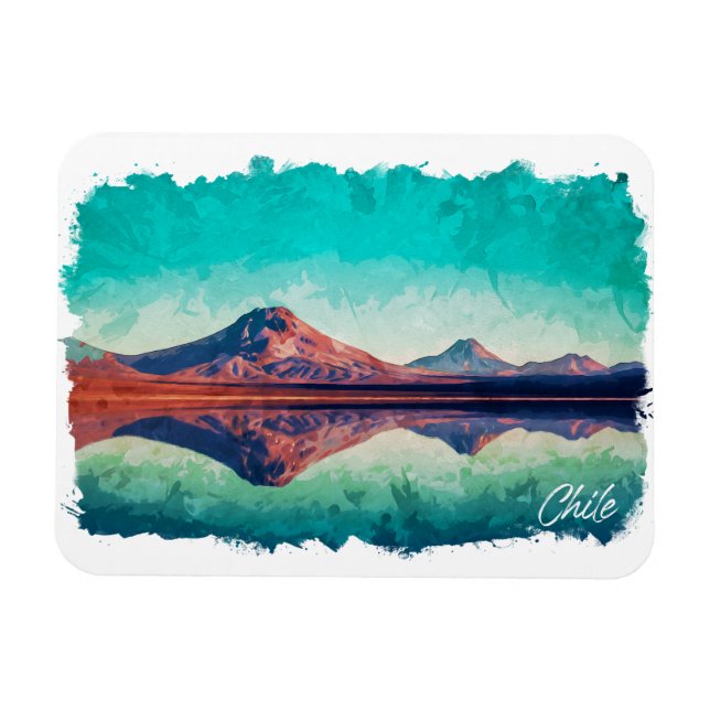 Imán Viaje de época del desierto de Atacama en Chile (Horizontal)