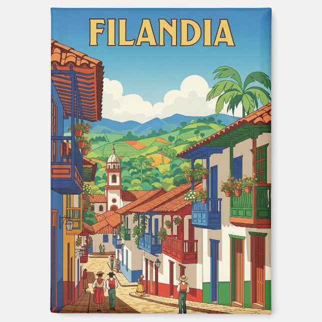 Imán Viaje de Filandia Colombia (Anverso)