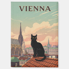 Imán Viaje de gato a Viena en Austria