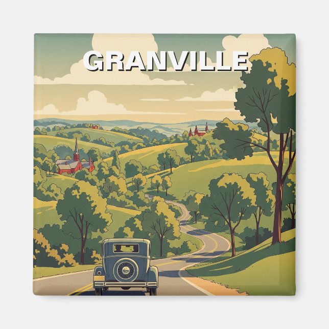 Imán Viaje de Granville Ohio (Frente)