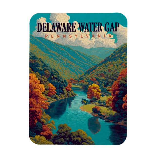 Imán Viaje de la cosecha de agua de Delaware (Vertical)