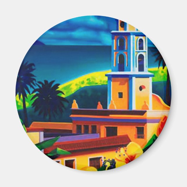 Imán Viaje de la Cuba de Vintage (Frente)