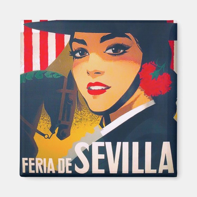Imán Viaje de la Feria de Sevilla España 1969 (Frente)