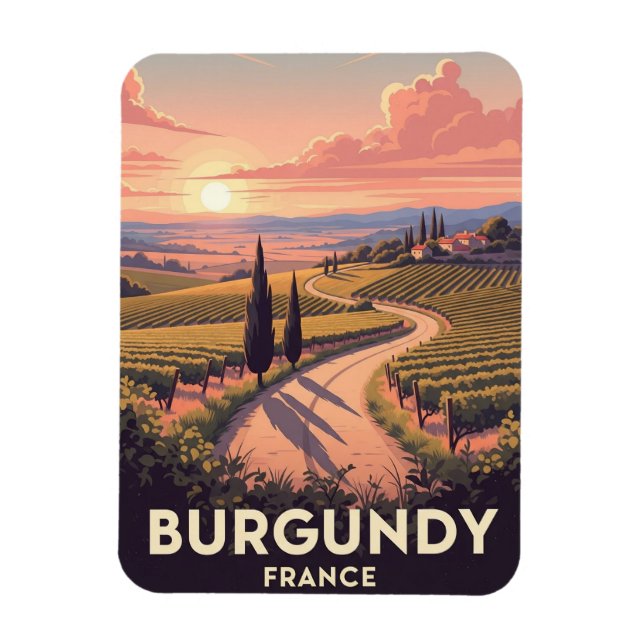 Imán Viaje de la Francia de Borgoña (Vertical)
