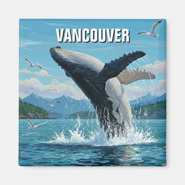 Imán Viaje de la isla de Vancouver Humpback (Frente)