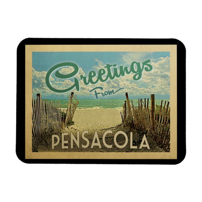 Imán Viaje de la Playa de Pensacola (Horizontal)