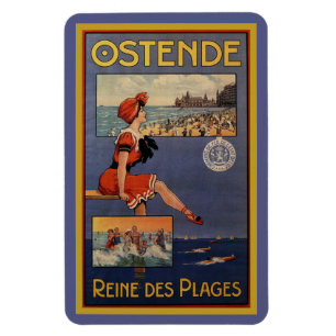 Imán Viaje de la playa del verano de Ostende del