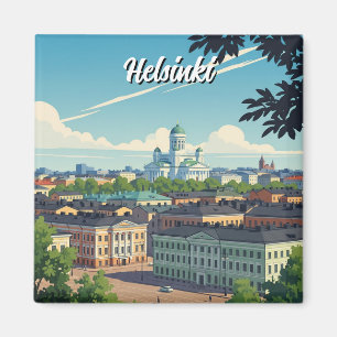 Imán Viaje de la vieja Helsinki Finlandia