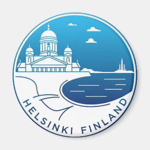 Imán Viaje de la vieja Helsinki Finlandia