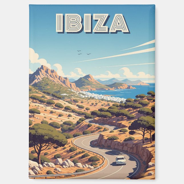 Imán Viaje de la Vieja Ibiza España (Anverso)