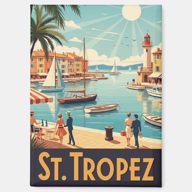 Imán Viaje de la Viña Saint-Tropez Francia (Anverso)