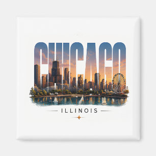 Imán 💙 Viaje de lujo editorial estilo ciudad Chicago �