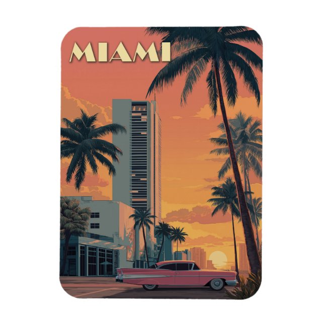 Imán Viaje de Miami Florida (Vertical)