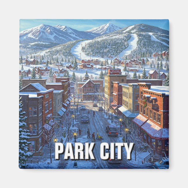 Imán Viaje de Park City Utah (Frente)