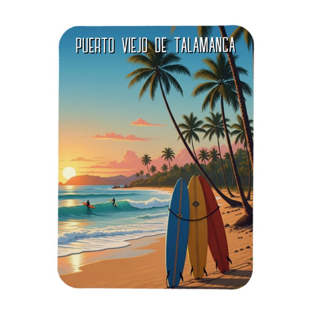 Imán Viaje de Puerto Viejo de Talamanca Costa Rica (Vertical)