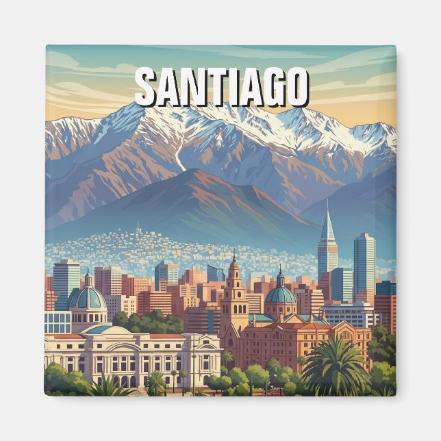 Imán Viaje de Santiago de Chile (Frente)
