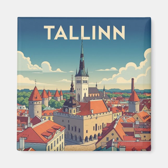 Imán Viaje de Tallín de Viena (Frente)