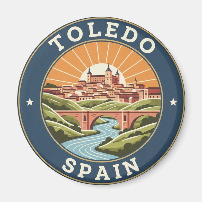 Imán Viaje de Toledo España Alcázar (Frente)
