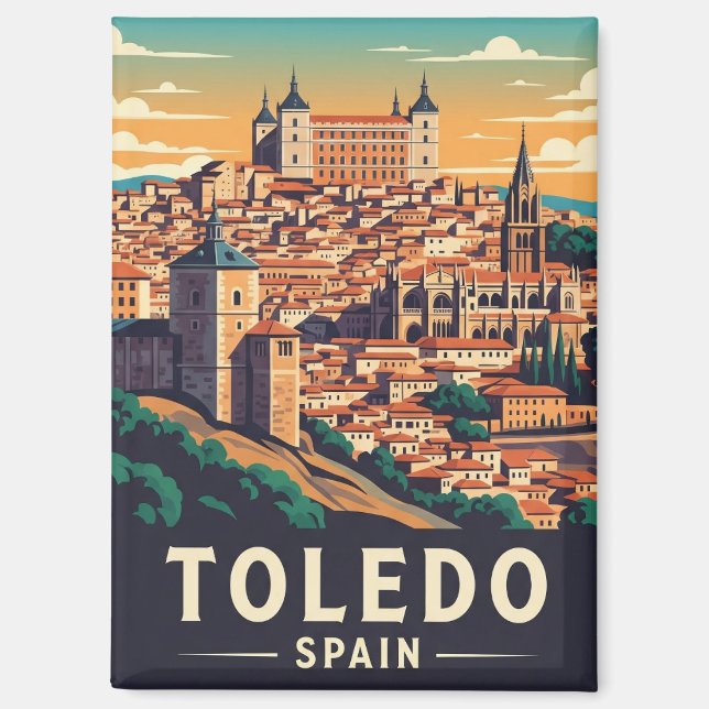 Imán Viaje de Toledo España Alcázar (Anverso)