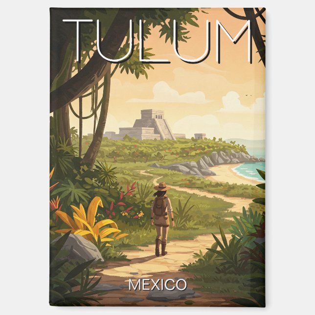 Imán Viaje de Tulum México (Anverso)