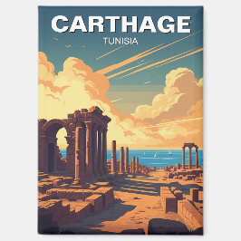Imán Viaje de Túnez por cartón vintage