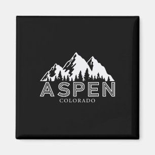Imán Viaje de vacaciones para esquiar en la montaña Asp