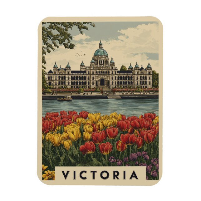 Imán Viaje de Victoria British Columbia (Vertical)