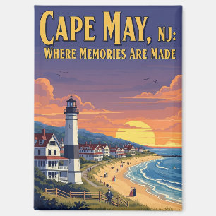 Imán Viaje de vintage Cape May New Jersey