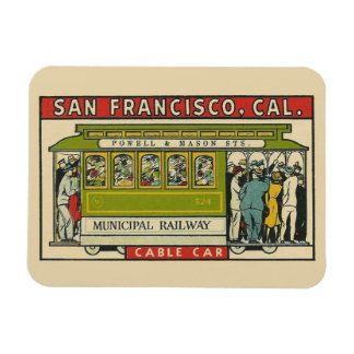 Imán Viaje de vintage del tranvía de San Francisco
