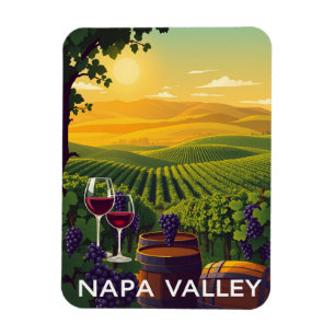 Imán Viaje de Vintage Napa Valley California Wine Trave
